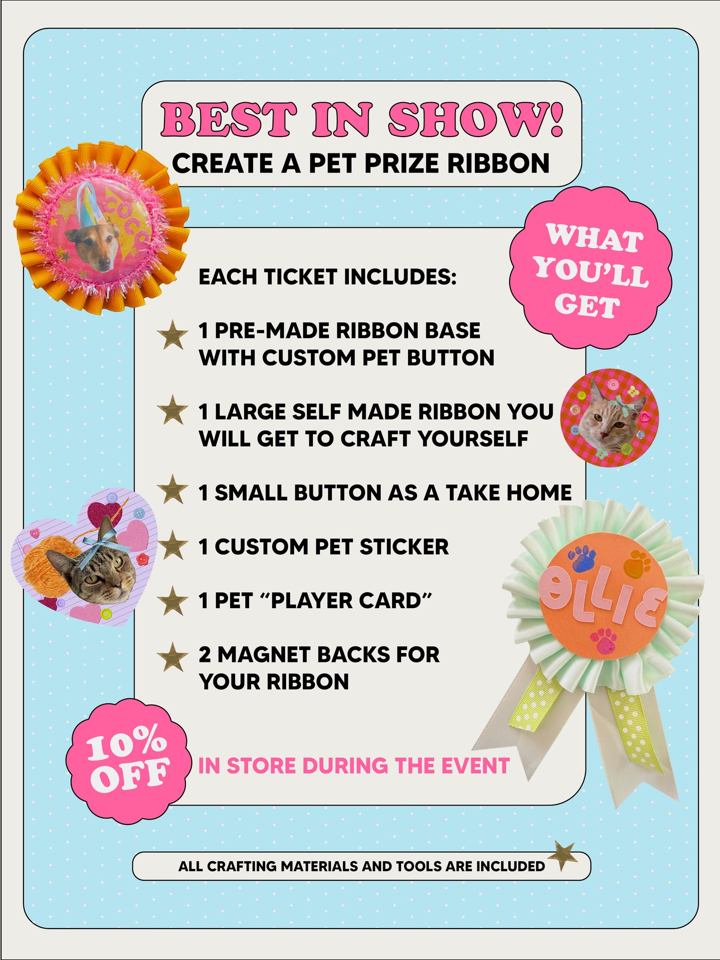 Best in Show Prize Ribbon Craft Night