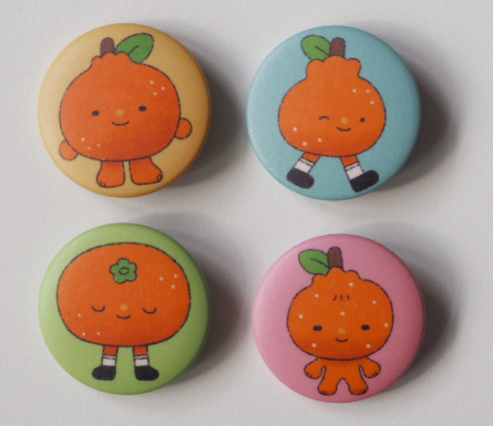 Natamori Jeju Oranges Button Pins